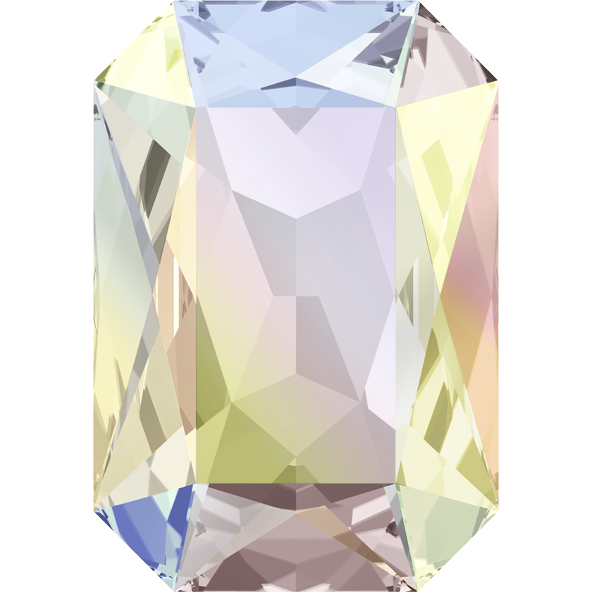 Swarovski - Emerald Cut uden huller Crystal AB