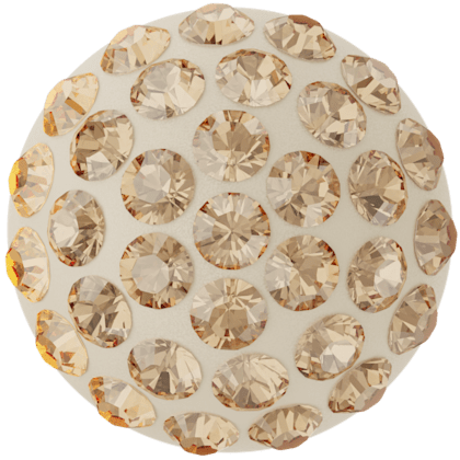 Swarovski - Halv perle med rhinsten
