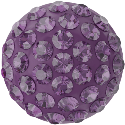 Swarovski - Halv perle med rhinsten