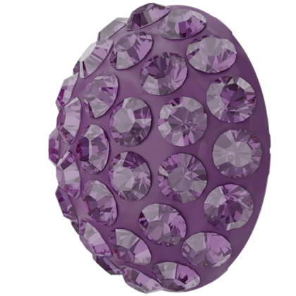 Swarovski - Halv perle med rhinsten