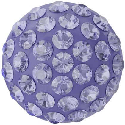 Swarovski - Halv perle med rhinsten