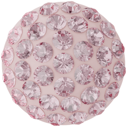 Swarovski - Halv perle med rhinsten