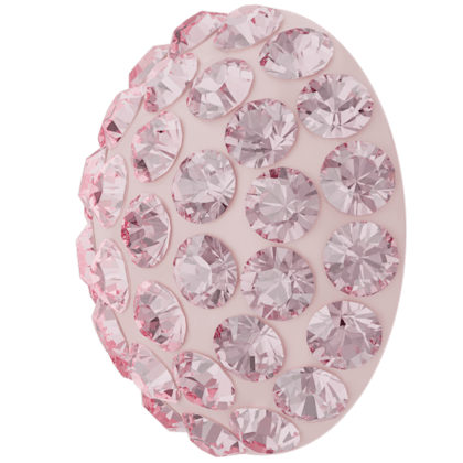 Swarovski - Halv perle med rhinsten