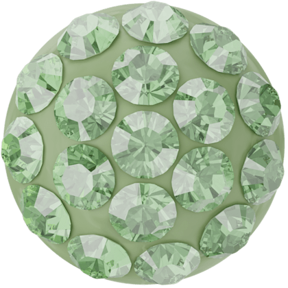 Swarovski - Halv perle med rhinsten