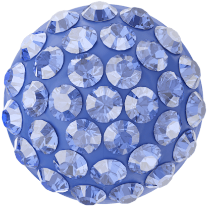Swarovski - Halv perle med rhinsten