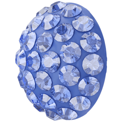 Swarovski - Halv perle med rhinsten