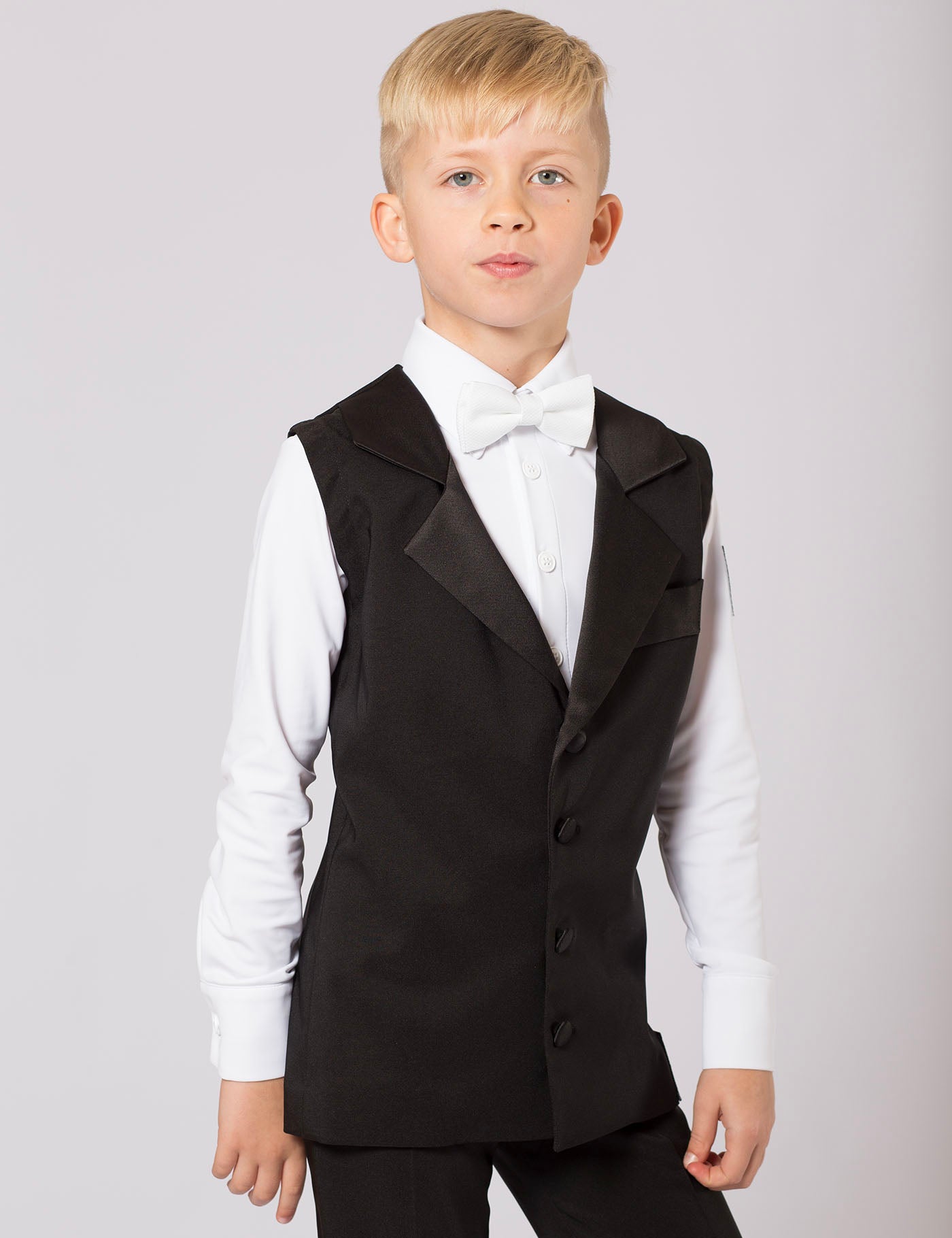 Drenge standardvest med revers uden foer