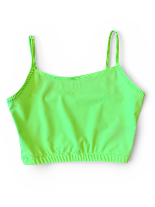 Stroptop. Neongrøn lycra.